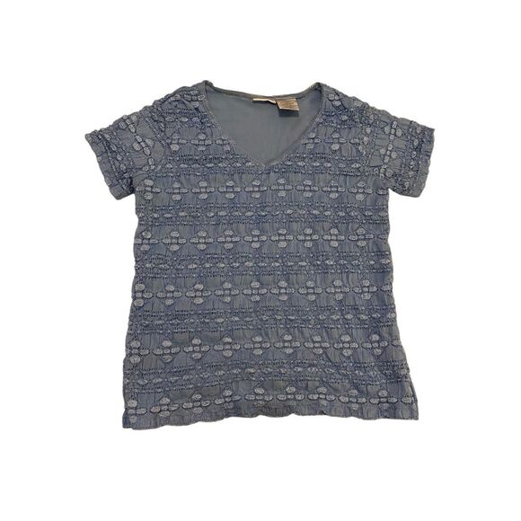 East 5th Petite Lace T Shirt Fairycore Preppy Summer Coastal Beach Coquette - Picture 1 of 9